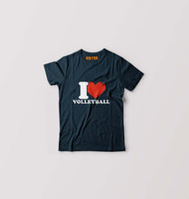 Load image into Gallery viewer, I Love Volleyball Kids T-Shirt for Boy/Girl-Petrol Blue-Ektarfa.online