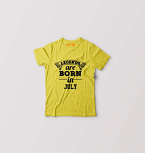 Load image into Gallery viewer, Legends are Born in July Kids T-Shirt for Boy/Girl-Yellow-Ektarfa.online