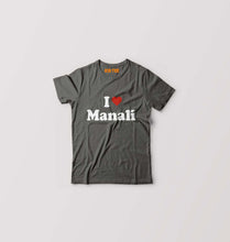 Load image into Gallery viewer, I Love Manali Kids T-Shirt for Boy/Girl-Charcoal-Ektarfa.online