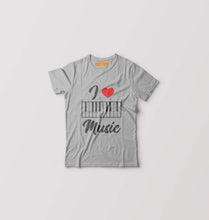 Load image into Gallery viewer, Love Music Piano Kids T-Shirt for Boy/Girl-Grey-Ektarfa.online
