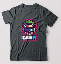 Load image into Gallery viewer, Geek T-Shirt for Men-Steel grey-Ektarfa.online
