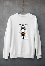 Load image into Gallery viewer, Royal Enfield - Bullet With Number Unisex Sweatshirt for Men/Women-White-Ektarfa.online