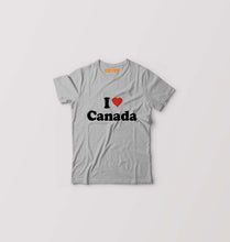 Load image into Gallery viewer, I Love Canada Kids T-Shirt for Boy/Girl-Grey-Ektarfa.online
