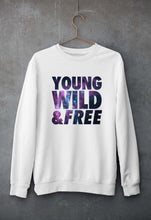 Load image into Gallery viewer, Young Wild Free Unisex Sweatshirt for Men/Women-White-Ektarfa.online