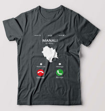 Load image into Gallery viewer, Manali Calling T-Shirt for Men-Steel grey-Ektarfa.online