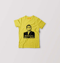 Load image into Gallery viewer, Michael Scott Best Boss Kids T-Shirt for Boy/Girl-Yellow-Ektarfa.online