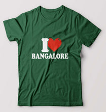Load image into Gallery viewer, I Love BANGALORE T-Shirt for Men-Bottle Green-Ektarfa.online