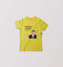 Load image into Gallery viewer, Michael Scott Kids T-Shirt for Boy/Girl-Yellow-Ektarfa.online