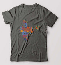 Load image into Gallery viewer, India T-Shirt for Men-Charcoal-Ektarfa.online