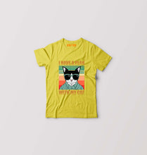 Load image into Gallery viewer, Cat Kids T-Shirt for Boy/Girl-Mustard Yellow-Ektarfa.online