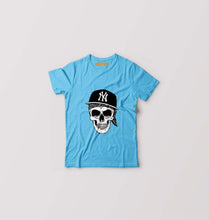 Load image into Gallery viewer, Hip Hop Skull NY Kids T-Shirt for Boy/Girl-Light Blue-Ektarfa.online