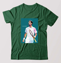 Load image into Gallery viewer, Novak Djokovic Tennis T-Shirt for Men-Bottle Green-Ektarfa.online
