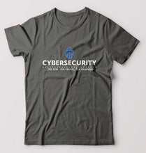 Load image into Gallery viewer, Cyber Security T-Shirt for Men-Charcoal-Ektarfa.online