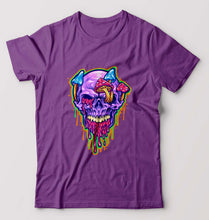 Load image into Gallery viewer, Trippy Psychedelic Skull T-Shirt for Men-Purple-Ektarfa.online