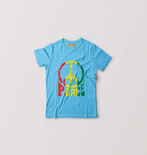 Load image into Gallery viewer, Bob Marley Peace Kids T-Shirt for Boy/Girl-Light blue-Ektarfa.online