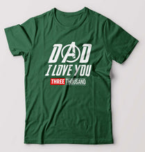 Load image into Gallery viewer, Dad I Love You 3000 T-Shirt for Men-Bottle Green-Ektarfa.online