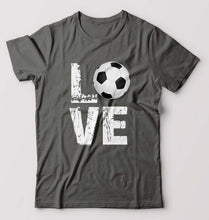 Load image into Gallery viewer, Love Football T-Shirt for Men-Charcoal-Ektarfa.online