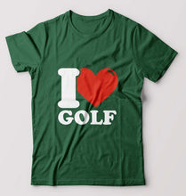 Load image into Gallery viewer, I Love Golf T-Shirt for Men-Bottle Green-Ektarfa.online