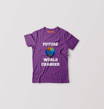 Load image into Gallery viewer, Future World Changer Kids T-Shirt for Boy/Girl-Purple-Ektarfa.online