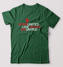 Load image into Gallery viewer, Born United Live United Die United T-Shirt for Men-Bottle Green-Ektarfa.online