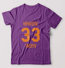 Load image into Gallery viewer, Hardik Pandya winner dinner T-Shirt for Men-Purple-Ektarfa.online