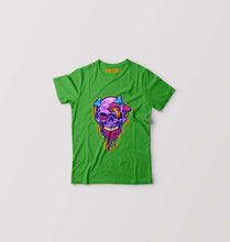Load image into Gallery viewer, Trippy Psychedelic Skull Kids T-Shirt for Boy/Girl-Flag Green-Ektarfa.online
