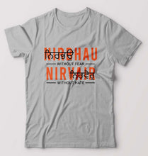 Load image into Gallery viewer, Nirbhau Nirvair T-Shirt for Men-Grey Melange-Ektarfa.online