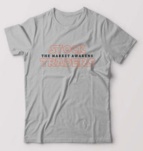 Load image into Gallery viewer, Share Market(Stock Market) T-Shirt for Men-Grey Melange-Ektarfa.online