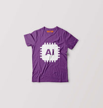 Load image into Gallery viewer, Artificial intelligence (AI) Kids T-Shirt for Boy/Girl-Purple-Ektarfa.online