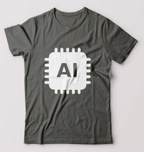 Load image into Gallery viewer, Artificial intelligence (AI) T-Shirt for Men-Charcoal-Ektarfa.online