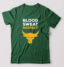 Load image into Gallery viewer, Blood Sweat Respect Gym T-Shirt for Men-Bottle Green-Ektarfa.online
