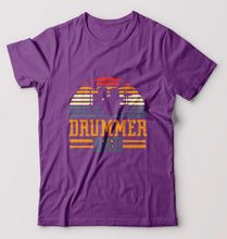 Load image into Gallery viewer, Drummer Dad T-Shirt for Men-Purple-Ektarfa.online