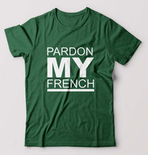 Load image into Gallery viewer, Pardon My French T-Shirt for Men-Bottle Green-Ektarfa.online