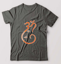 Load image into Gallery viewer, Ganpati JI(Ganesh) T-Shirt for Men-Charcoal-Ektarfa.online