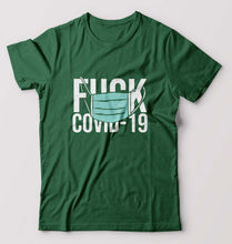 Load image into Gallery viewer, Fuck Covid T-Shirt for Men-Bottle Green-Ektarfa.online