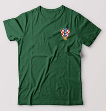 Load image into Gallery viewer, Croatia Football T-Shirt for Men-Bottle Green-Ektarfa.online