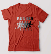 Load image into Gallery viewer, Runner Running T-Shirt for Men-Brick red-Ektarfa.online