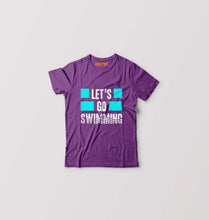 Load image into Gallery viewer, Swimming Kids T-Shirt for Boy/Girl-Purple-Ektarfa.online