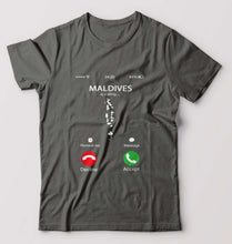 Load image into Gallery viewer, Maldives Calling T-Shirt for Men-Charcoal-Ektarfa.online