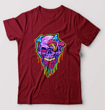 Load image into Gallery viewer, Trippy Psychedelic Skull T-Shirt for Men-Maroon-Ektarfa.online