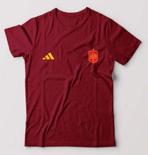 Load image into Gallery viewer, Spain Football T-Shirt for Men-Maroon-Ektarfa.online