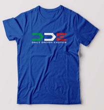 Load image into Gallery viewer, Daily Driven Exotics (DDE) T-Shirt for Men-Royal Blue-Ektarfa.online