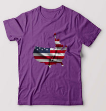 Load image into Gallery viewer, USA America T-Shirt for Men-Purple-Ektarfa.online