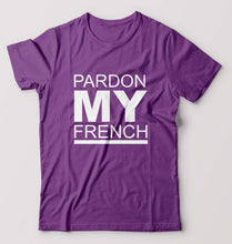 Load image into Gallery viewer, Pardon My French T-Shirt for Men-Purple-Ektarfa.online