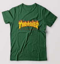 Load image into Gallery viewer, Thrasher T-Shirt for Men-Bottle Green-Ektarfa.online