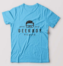 Load image into Gallery viewer, Geek T-Shirt for Men-Light Blue-Ektarfa.online