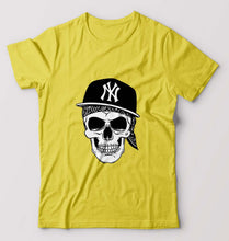 Load image into Gallery viewer, Hip Hop Skull NY T-Shirt for Men-Yellow-Ektarfa.online