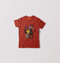 Load image into Gallery viewer, Trippy Psychedelic Skull Emoji Kids T-Shirt for Boy/Girl-Brick Red-Ektarfa.online