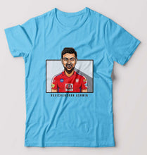 Load image into Gallery viewer, Ravichandran Ashwin T-Shirt for Men-Light Blue-Ektarfa.online