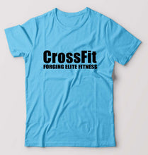 Load image into Gallery viewer, CrossFit T-Shirt for Men-Light Blue-Ektarfa.online